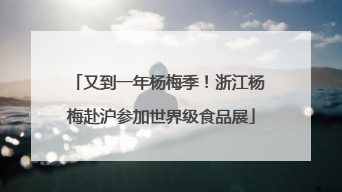 又到一年杨梅季！浙江杨梅赴沪参加世界级食品展