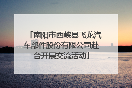 南阳市西峡县飞龙汽车部件股份有限公司赴台开展交流活动