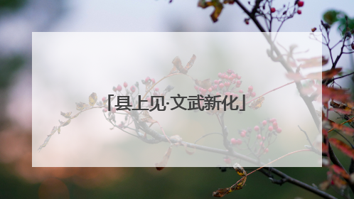 县上见·文武新化