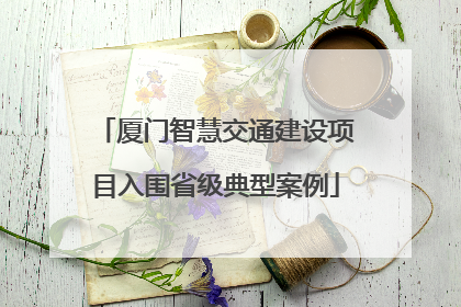 厦门智慧交通建设项目入围省级典型案例