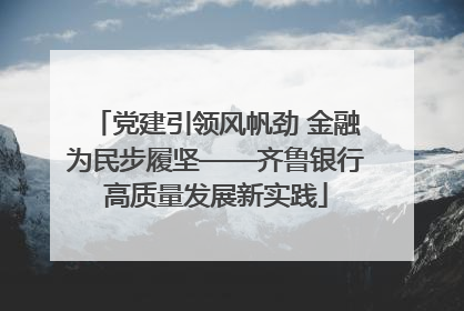 党建引领风帆劲 金融为民步履坚——齐鲁银行高质量发展新实践