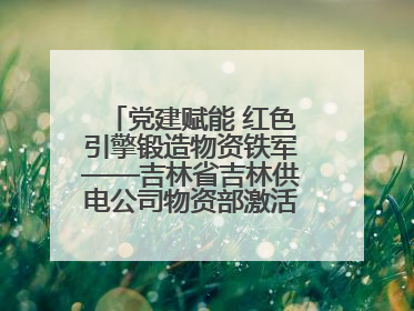 党建赋能 红色引擎锻造物资铁军——吉林省吉林供电公司物资部激活供应链新动能