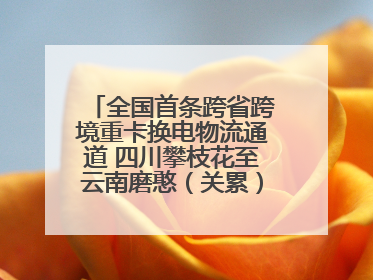 全国首条跨省跨境重卡换电物流通道 四川攀枝花至云南磨憨（关累）换电干线启动