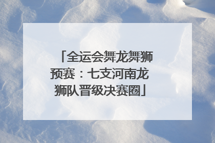 全运会舞龙舞狮预赛：七支河南龙狮队晋级决赛圈