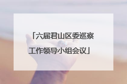 六届君山区委巡察工作领导小组会议