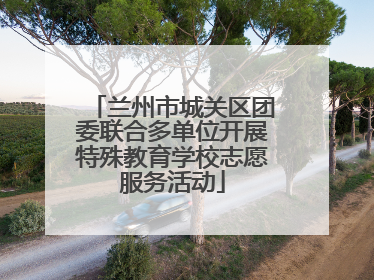 兰州市城关区团委联合多单位开展特殊教育学校志愿服务活动