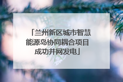 兰州新区城市智慧能源岛协同耦合项目成功并网发电