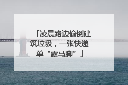 凌晨路边偷倒建筑垃圾，一张快递单“露马脚”