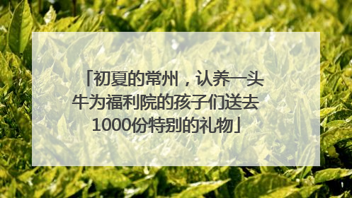 初夏的常州，认养一头牛为福利院的孩子们送去1000份特别的礼物