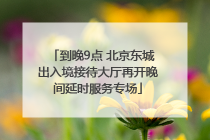 到晚9点 北京东城出入境接待大厅再开晚间延时服务专场