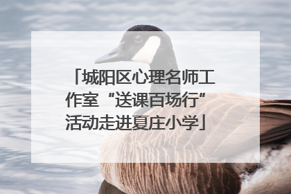 城阳区心理名师工作室“送课百场行”活动走进夏庄小学