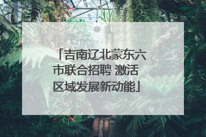 吉南辽北蒙东六市联合招聘 激活区域发展新动能