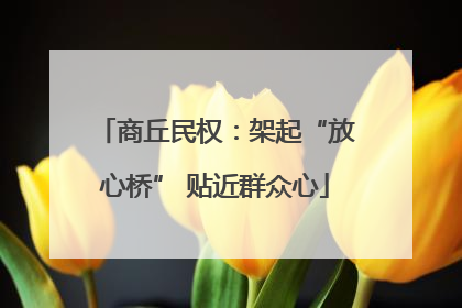 商丘民权：架起“放心桥” 贴近群众心