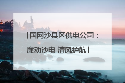 国网沙县区供电公司：廉动沙电 清风护航