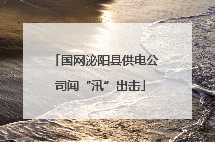 国网泌阳县供电公司闻“汛”出击