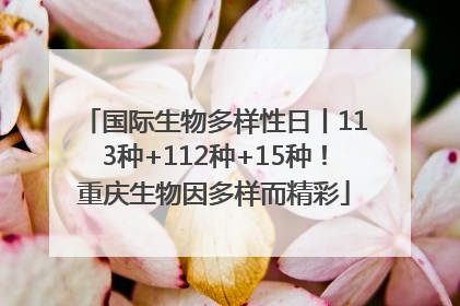 国际生物多样性日丨113种+112种+15种！重庆生物因多样而精彩