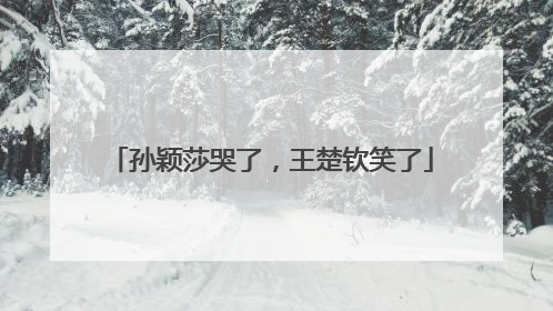 孙颖莎哭了，王楚钦笑了
