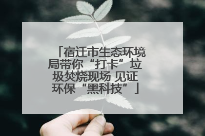宿迁市生态环境局带你“打卡”垃圾焚烧现场 见证环保“黑科技”