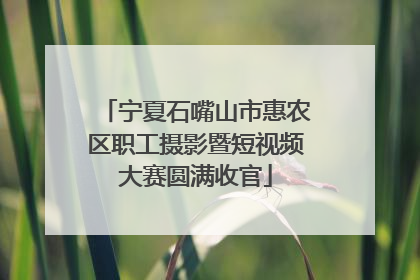 宁夏石嘴山市惠农区职工摄影暨短视频大赛圆满收官