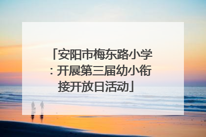 安阳市梅东路小学：开展第三届幼小衔接开放日活动