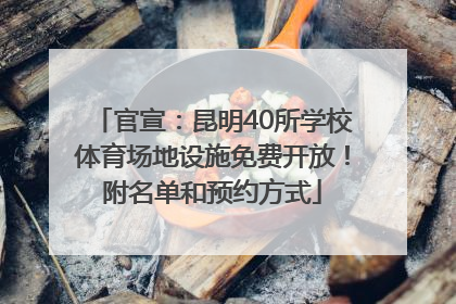 官宣：昆明40所学校体育场地设施免费开放！附名单和预约方式