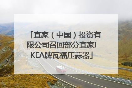 宜家（中国）投资有限公司召回部分宜家IKEA牌瓦福压蒜器
