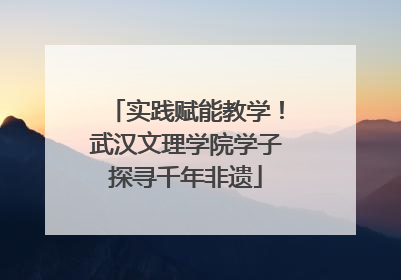实践赋能教学！武汉文理学院学子探寻千年非遗
