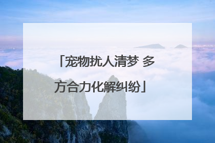 宠物扰人清梦 多方合力化解纠纷