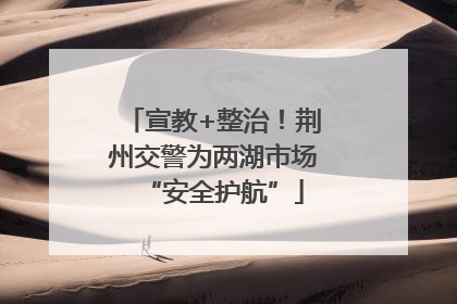 宣教+整治！荆州交警为两湖市场“安全护航”