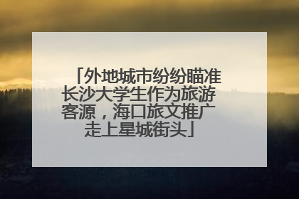 外地城市纷纷瞄准长沙大学生作为旅游客源，海口旅文推广走上星城街头