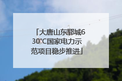 大唐山东郓城630℃国家电力示范项目稳步推进
