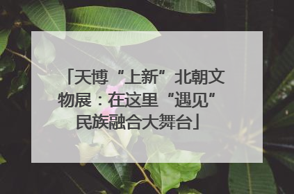 天博“上新”北朝文物展：在这里“遇见”民族融合大舞台