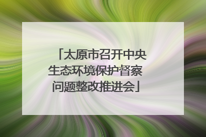 太原市召开中央生态环境保护督察问题整改推进会
