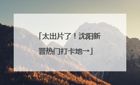 太出片了！沈阳新晋热门打卡地→