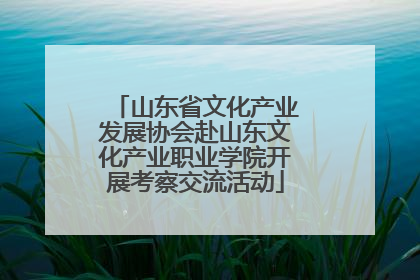 山东省文化产业发展协会赴山东文化产业职业学院开展考察交流活动