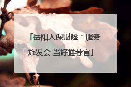 岳阳人保财险：服务旅发会 当好推荐官