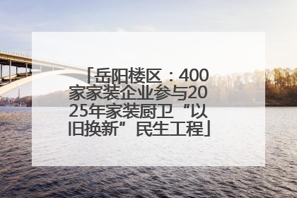 岳阳楼区：400家家装企业参与2025年家装厨卫“以旧换新”民生工程