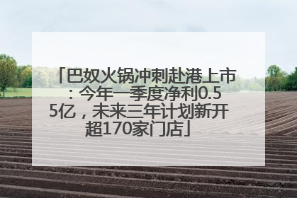 巴奴火锅冲刺赴港上市：今年一季度净利0.55亿，未来三年计划新开超170家门店