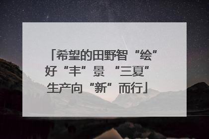希望的田野智“绘”好“丰”景 “三夏”生产向“新”而行
