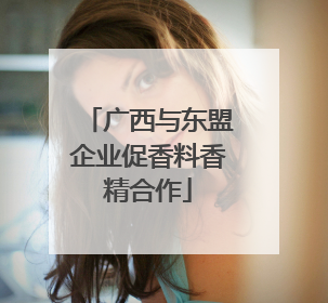 广西与东盟企业促香料香精合作