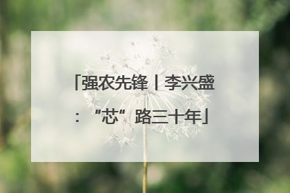 强农先锋丨李兴盛：“芯”路三十年
