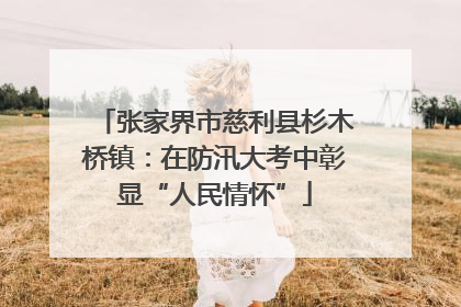 张家界市慈利县杉木桥镇：在防汛大考中彰显“人民情怀”