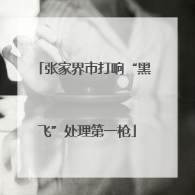 张家界市打响“黑飞”处理第一枪