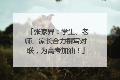 张家界：学生、老师、家长合力撰写对联，为高考加油！