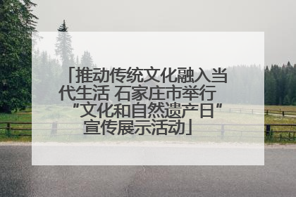 推动传统文化融入当代生活 石家庄市举行“文化和自然遗产日”宣传展示活动