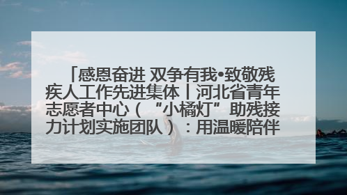 感恩奋进 双争有我•致敬残疾人工作先进集体丨河北省青年志愿者中心（“小橘灯”助残接力计划实施团队）：用温暖陪伴，守护特殊孩子成长
