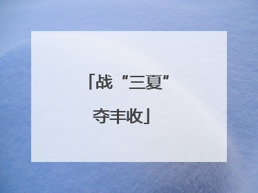 战“三夏” 夺丰收