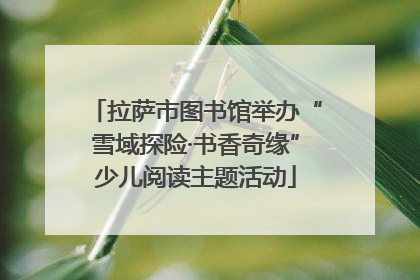 拉萨市图书馆举办“雪域探险·书香奇缘”少儿阅读主题活动