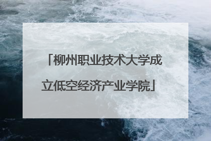 柳州职业技术大学成立低空经济产业学院