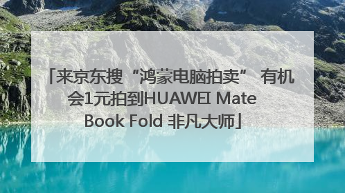 来京东搜“鸿蒙电脑拍卖” 有机会1元拍到HUAWEI MateBook Fold 非凡大师